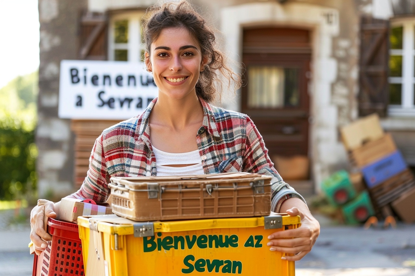 Homme souriant posant des cartons estampillés 'FRAGILE' dans un camion de déménagement à Sevran, illustrant comment déménager sans CDI